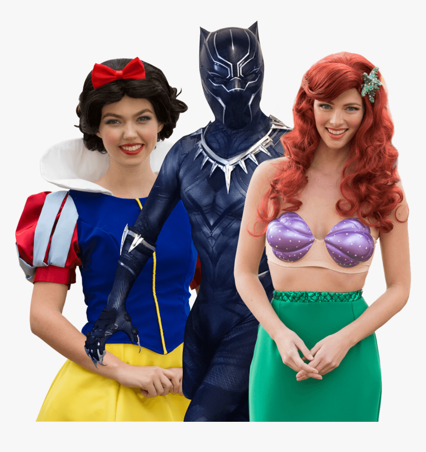 Snowwhite - Blackpanther - Ariel - Cosplay, HD Png Download