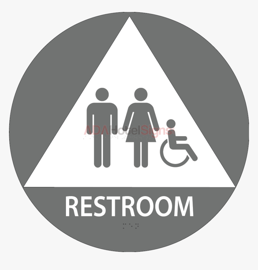 Handicap Sign Png - Women Handicap Restroom Signs, Transparent Png