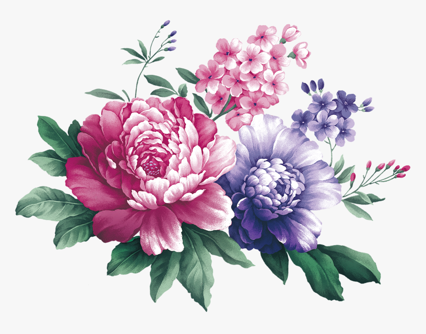 Bouquet Transparent Watercolor Peony - Flower Watercolor, HD Png Download