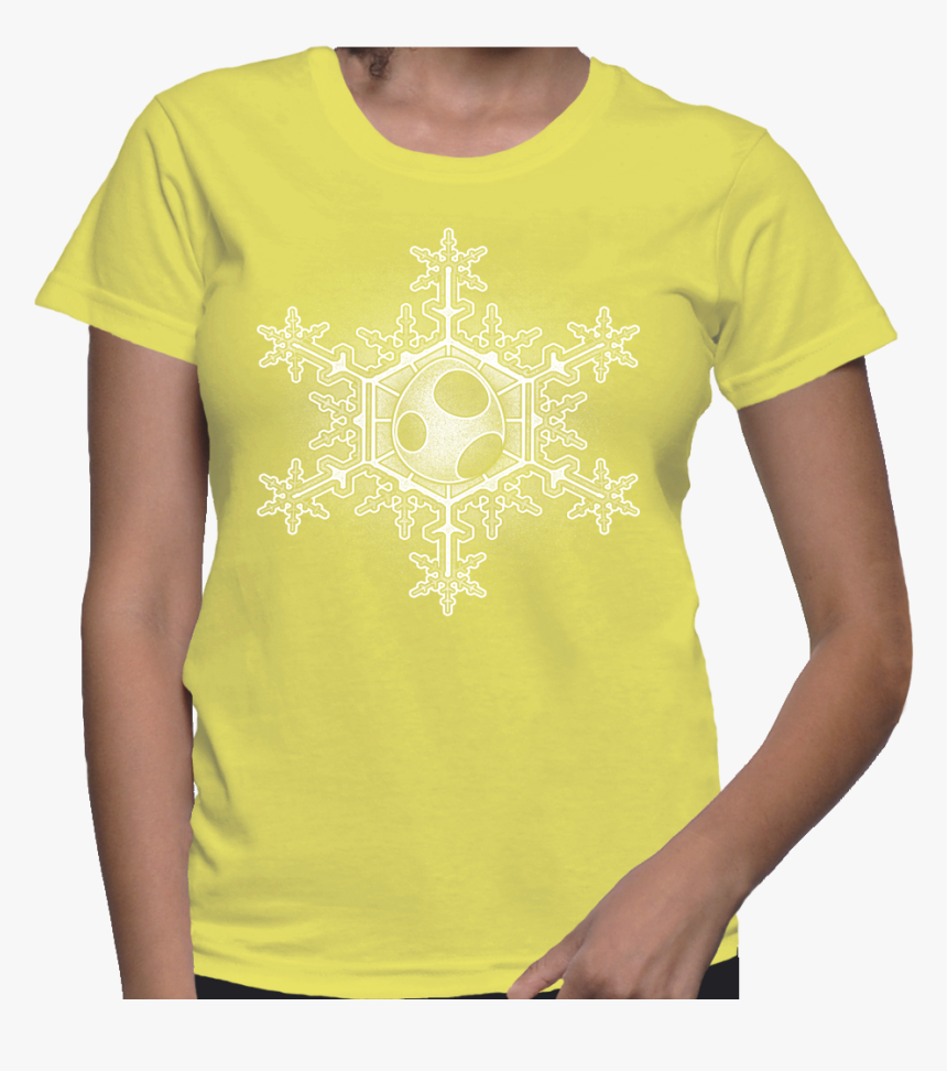 Yoshi Egg Snowflake T-shirt - Shirt, HD Png Download