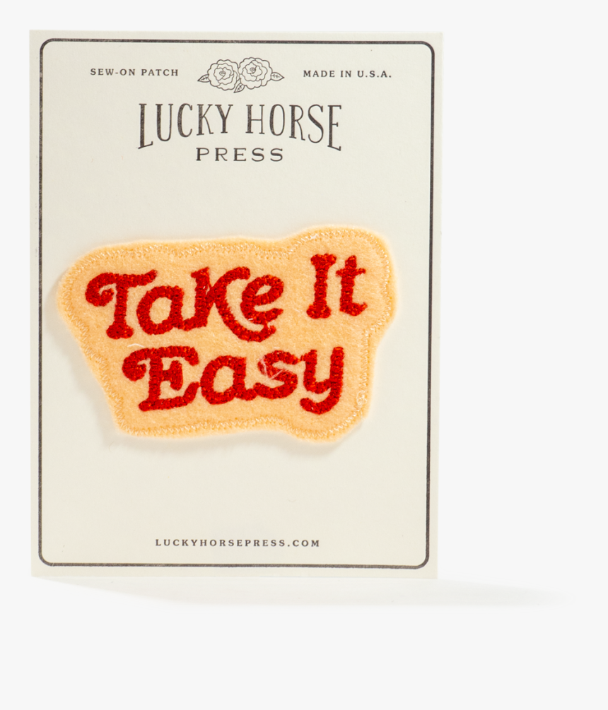 Take It Easy Chain Stitched Patch 
 Class Lazyload, HD Png Download