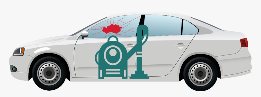 Protección Zona Cristal Lateral - Sedan Vector Free, HD Png Download