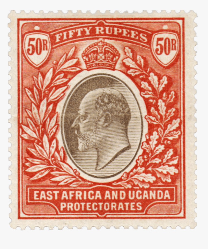 East Africa Fifty Rupees Stamp Transparent Background - British Stamps, HD Png Download