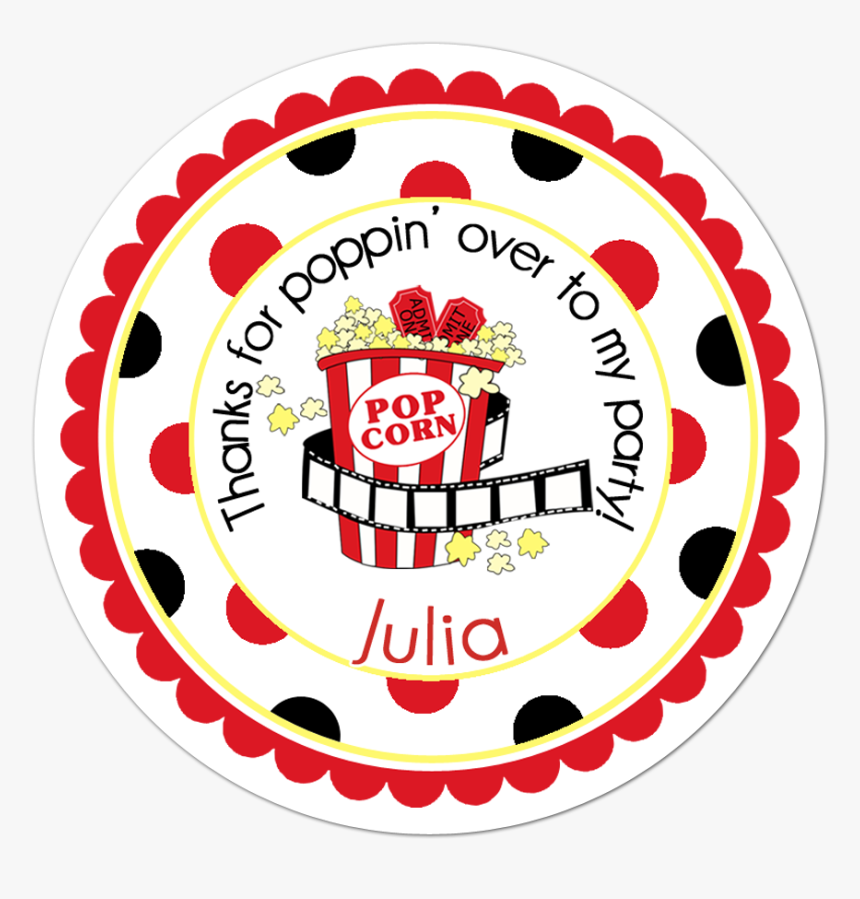 Movie Theater Wide Polka Dot Border Personalized Sticker - Panda Niña Sticker, HD Png Download
