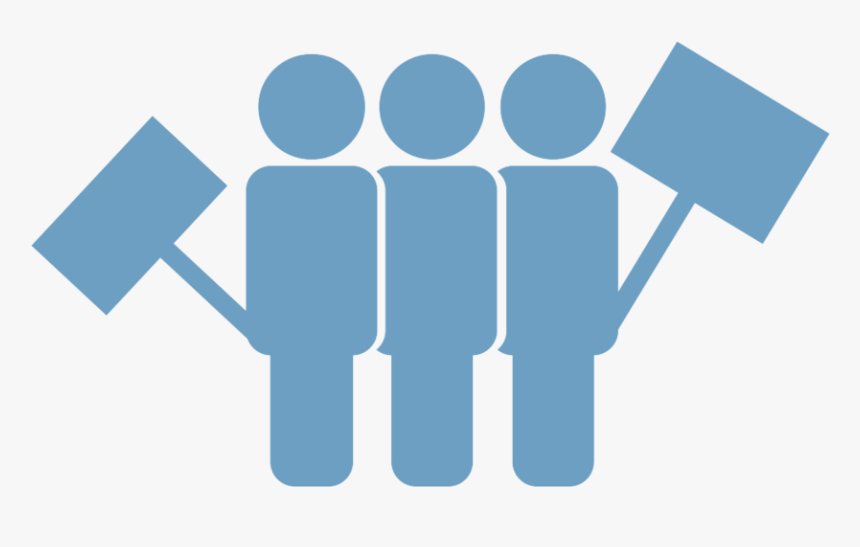 Group Of Stick Figures Holding Protest Signs - Protest Signs Png, Transparent Png