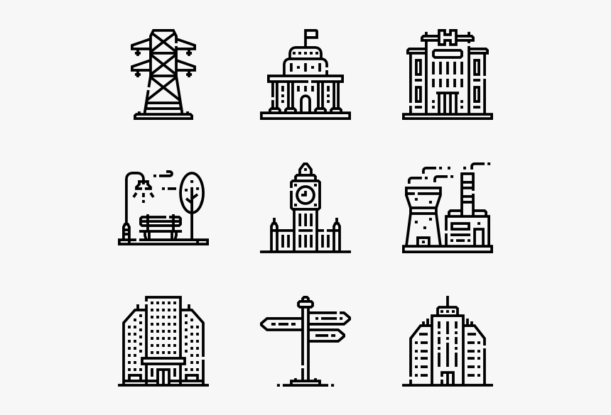 City Elements - Architecture Tools Vector Png, Transparent Png