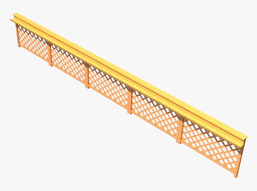 Baranda De 915mm Con Listones Diagonales En Ambos Sentidos - Handrail, HD Png Download
