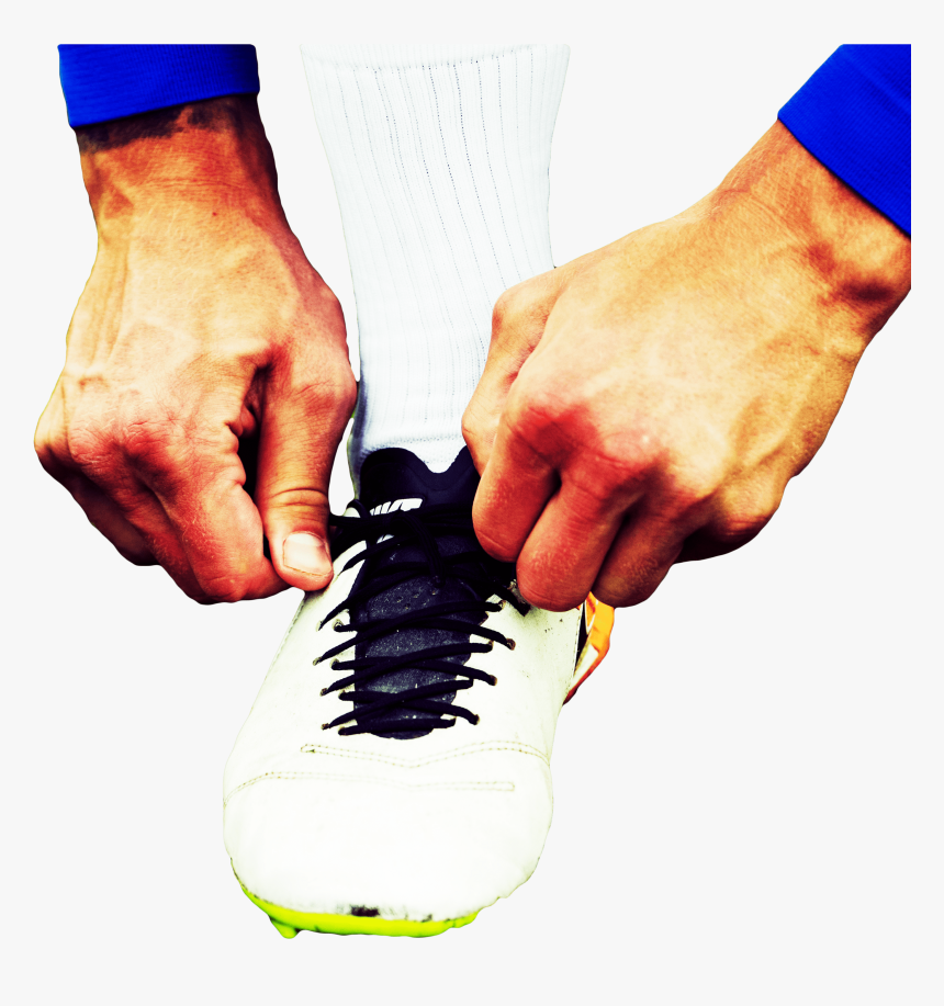 Hombre Calzando Los Zapatos - Shoe Hand Png, Transparent Png