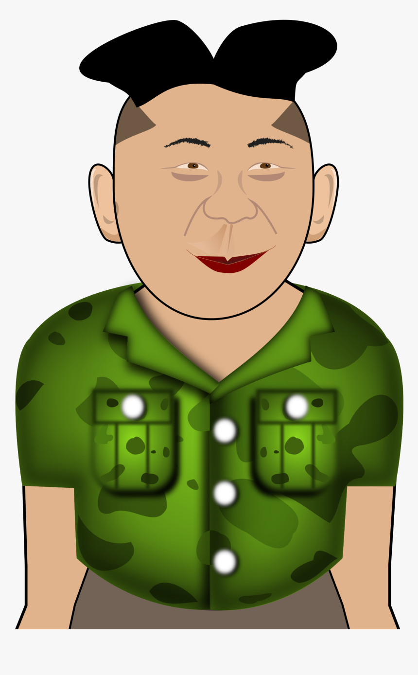 Clip Art In A Green Shirt - Kim Jong Un Pdf, HD Png Download