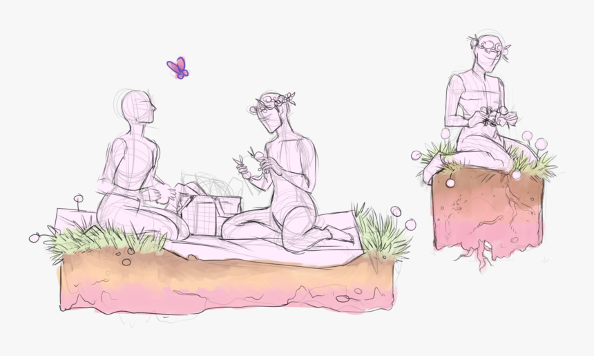 Drawing Dates Png - Сидит На Земле Референс, Transparent Png