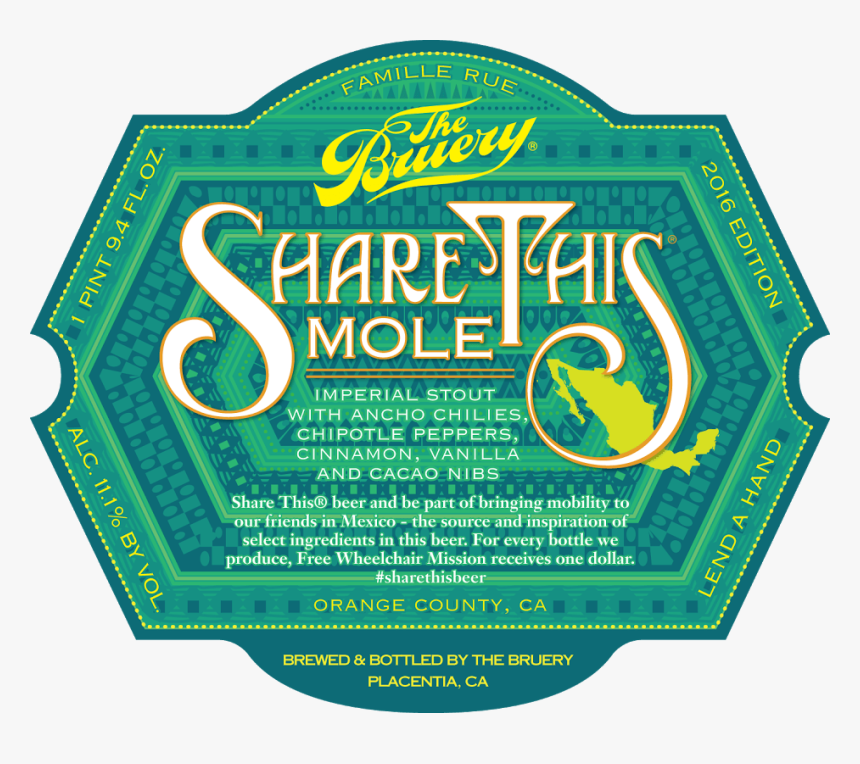 The Bruery Share This Mole - Bruery Share This Mole, HD Png Download