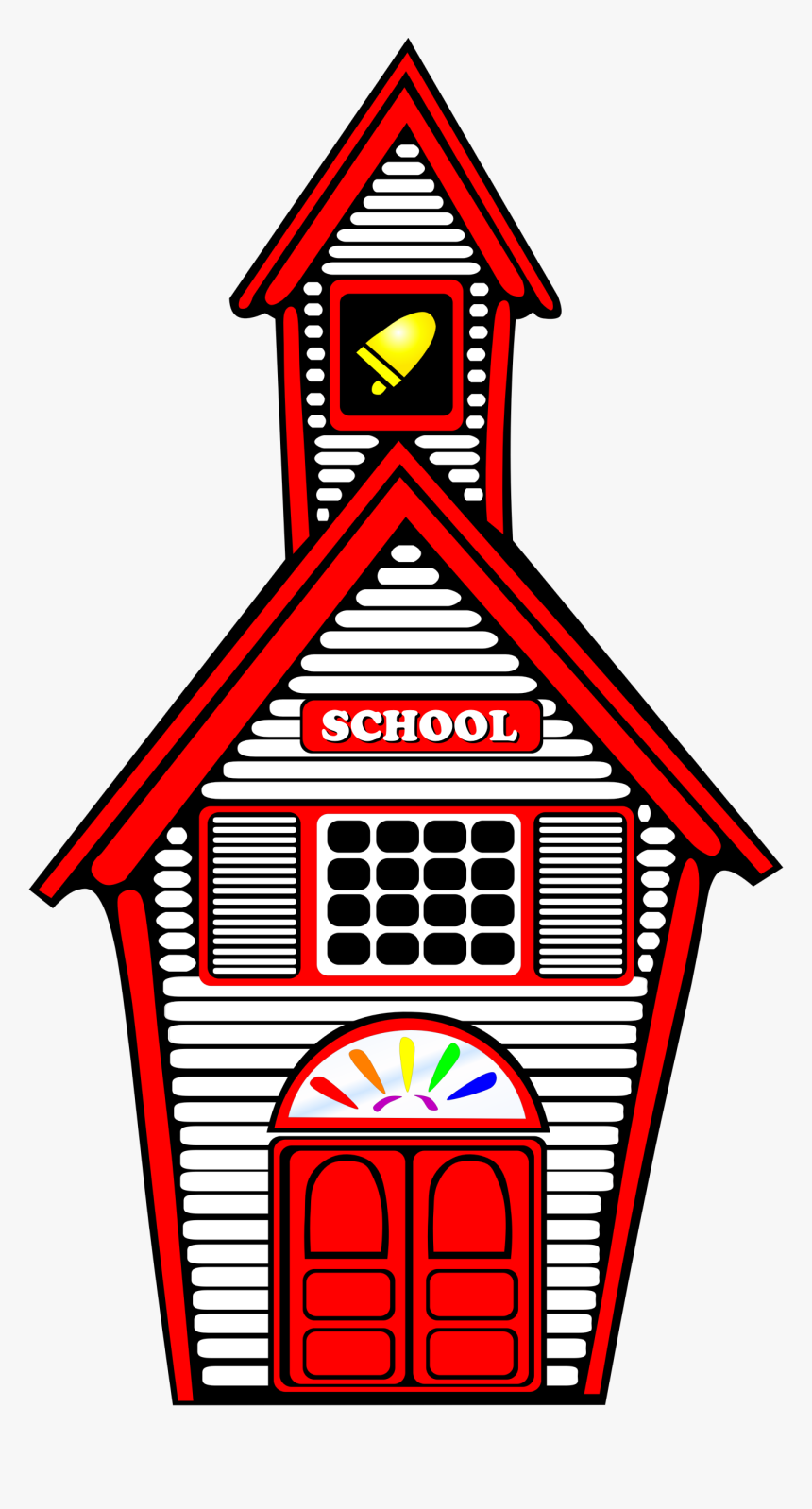 White Schoolhouse - One Room Schoolhouse Clipart, HD Png Download