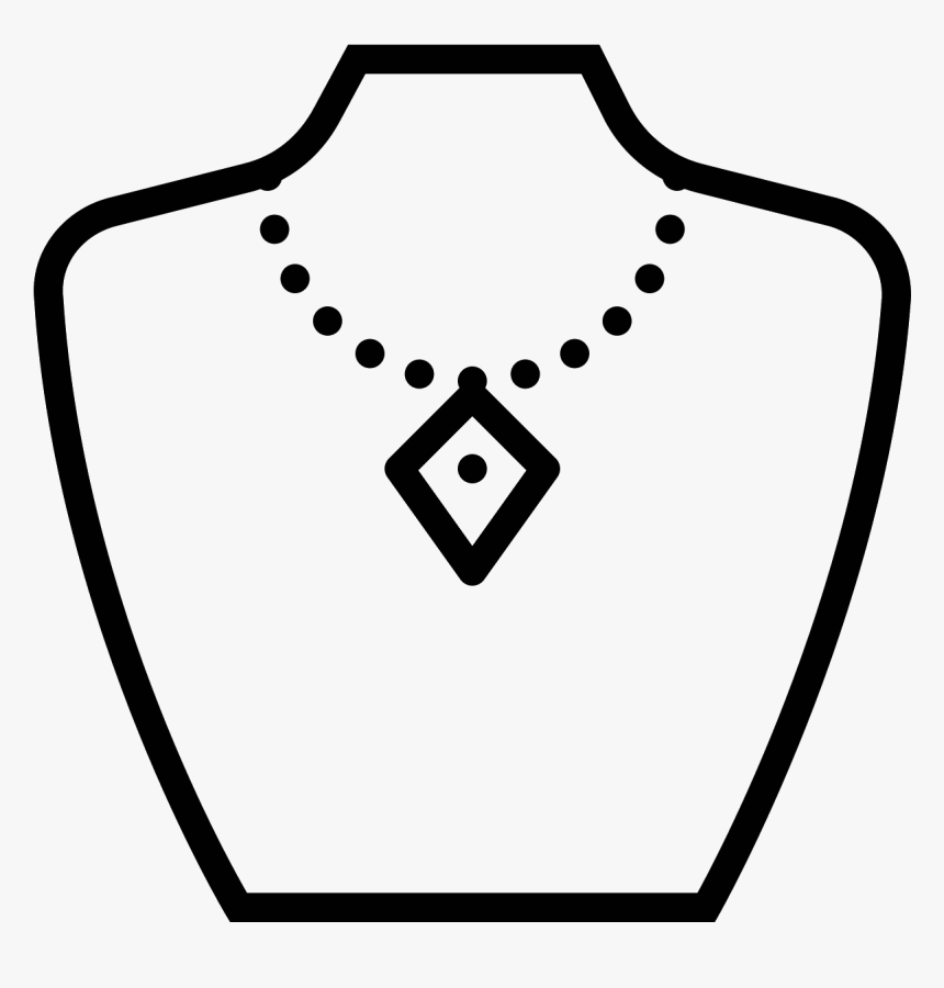 A Necklace With A Thin Chain And Large Diamond Shaped - Jewelry Icon, HD Png Download