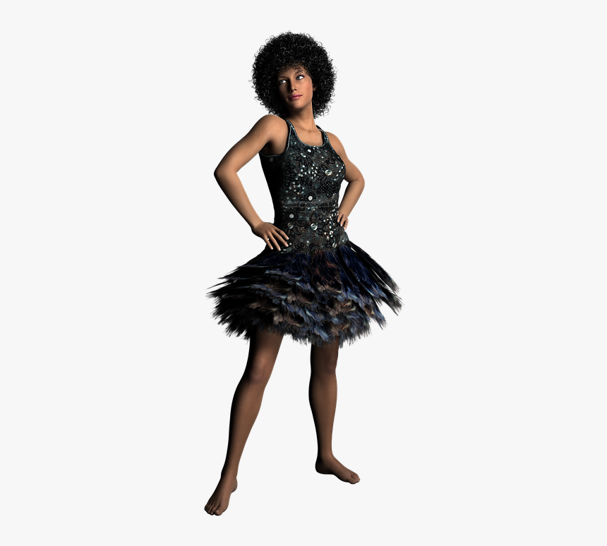 Dancer, 3d, Model, Render, Woman, Dress, Female, Young - Woman 3d Model Png, Transparent Png