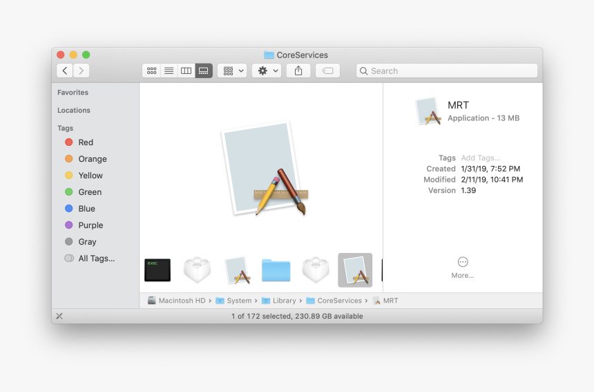 Mrt App In Coreservices - Mac Chrome Extension Folder, HD Png Download