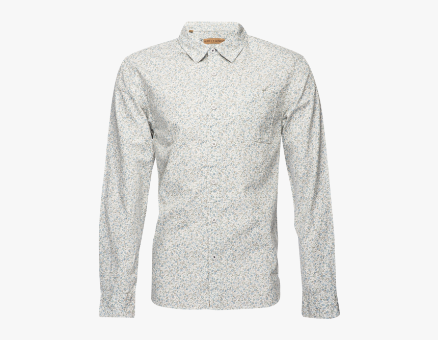 Truman Square Pocket Floral Print In Blue - Long-sleeved T-shirt, HD Png Download