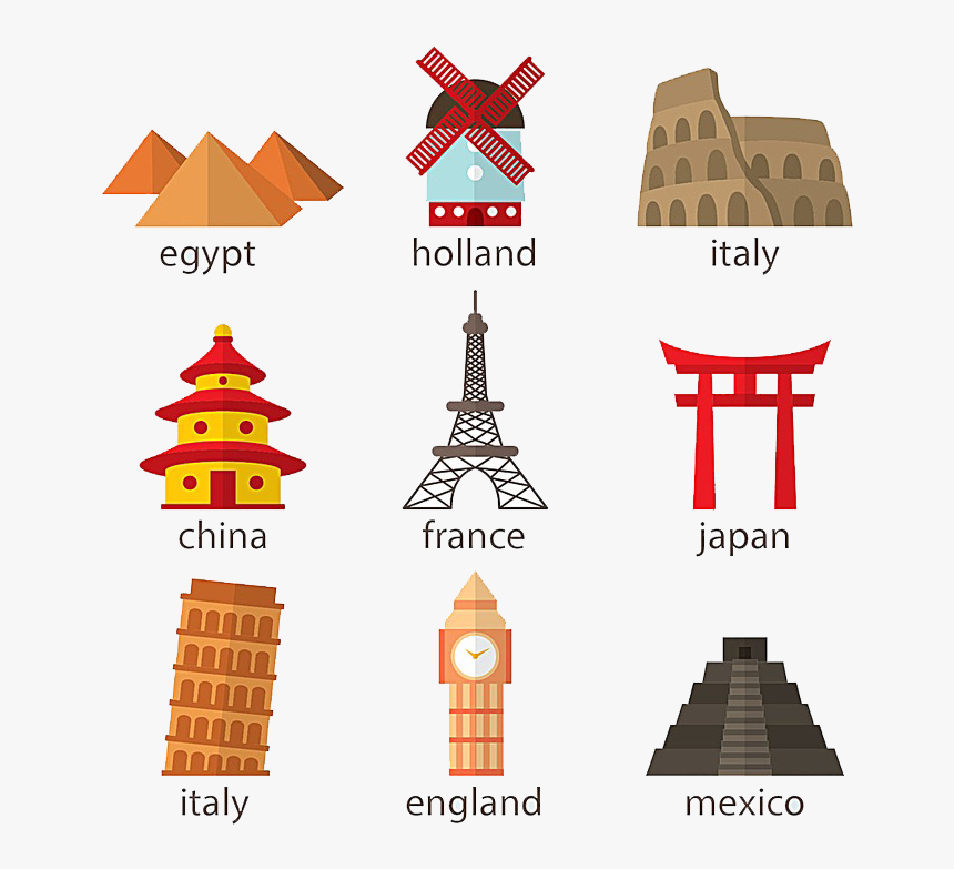 World Landmarks Png, Transparent Png