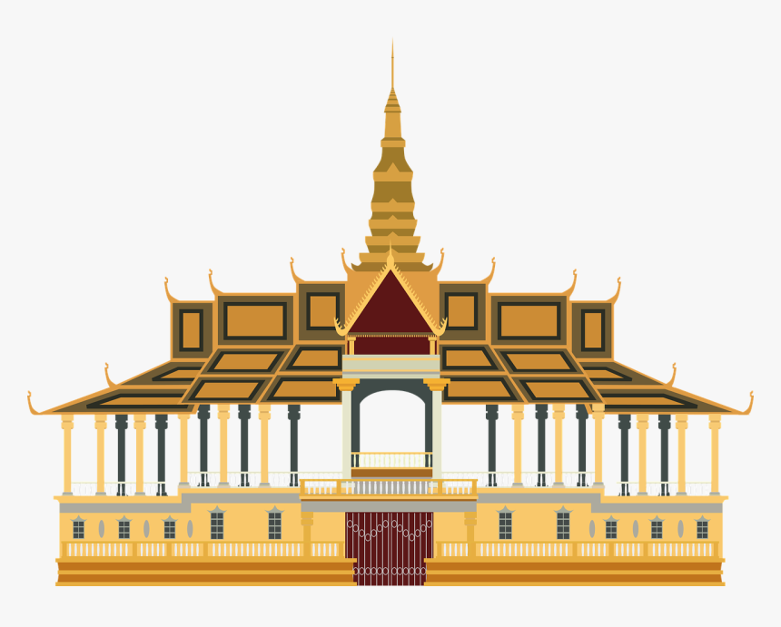 Cambodia Royal Palace Vector, HD Png Download