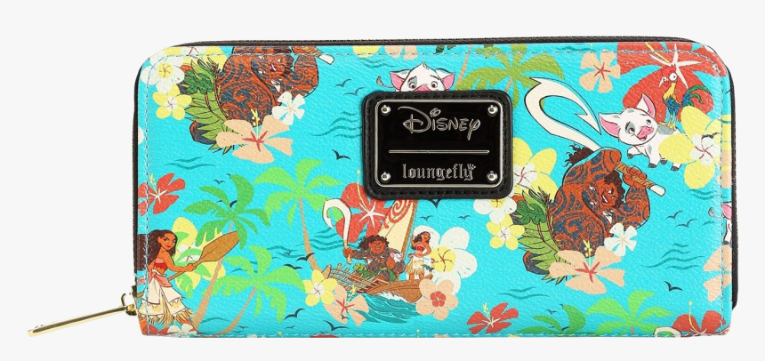 Moana Floral Print 8” Faux Leather Zip-around Wallet - Wallet, HD Png Download