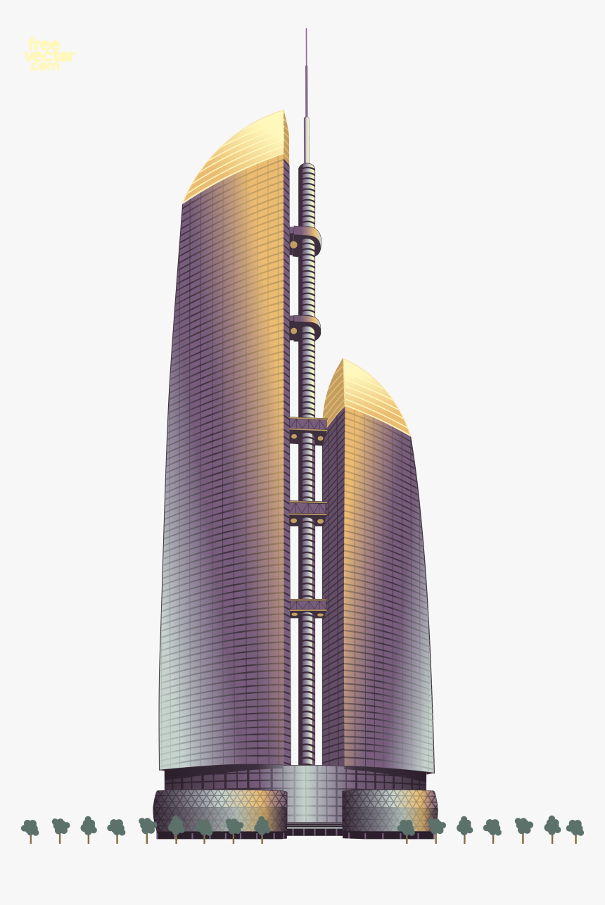 Building Landmark Landmarks Vector Euclidean Free Transparent - Skyscraper, HD Png Download