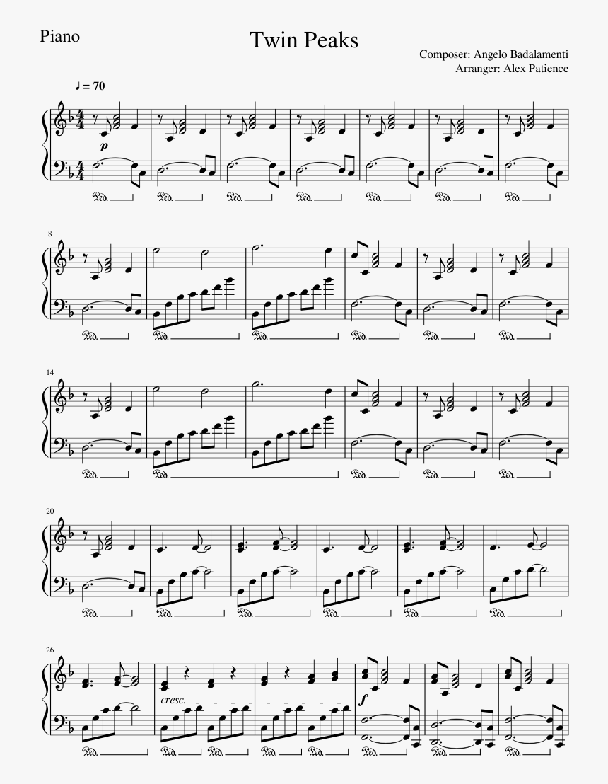 Rewrite The Stars 楽譜, HD Png Download