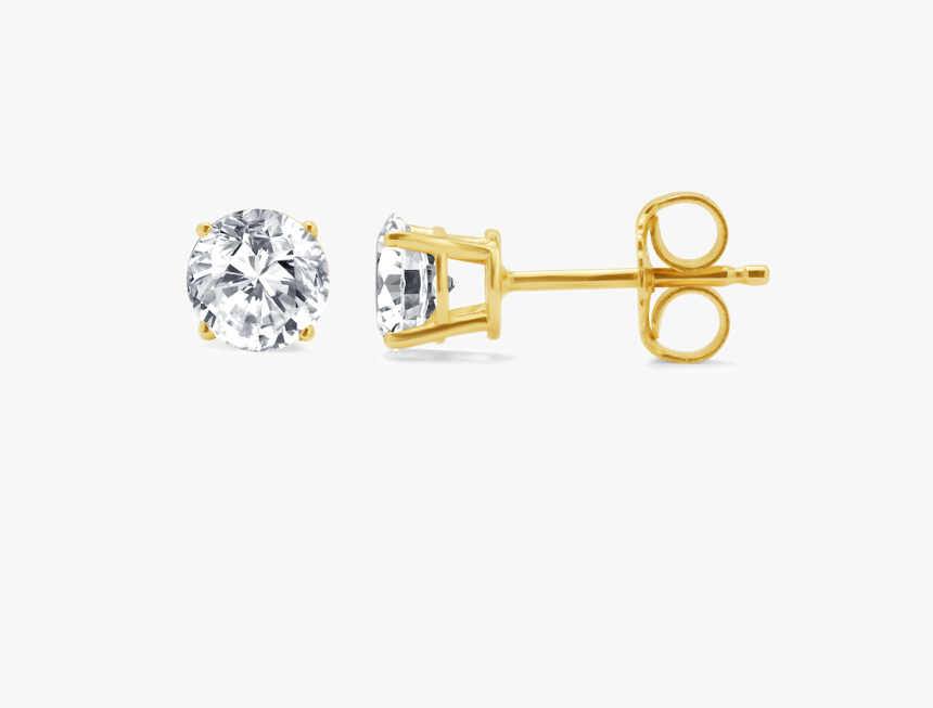 Transparent Diamond Stud Png - Earrings, Png Download