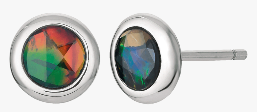 Ellen Sterling Silver Stud Earrings By Korite Ammolite - Earrings, HD Png Download