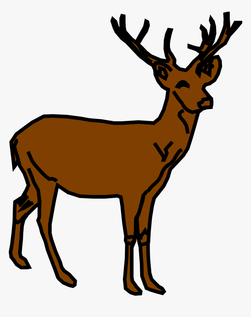 Transparent Background Deer Silhouette Png, Png Download