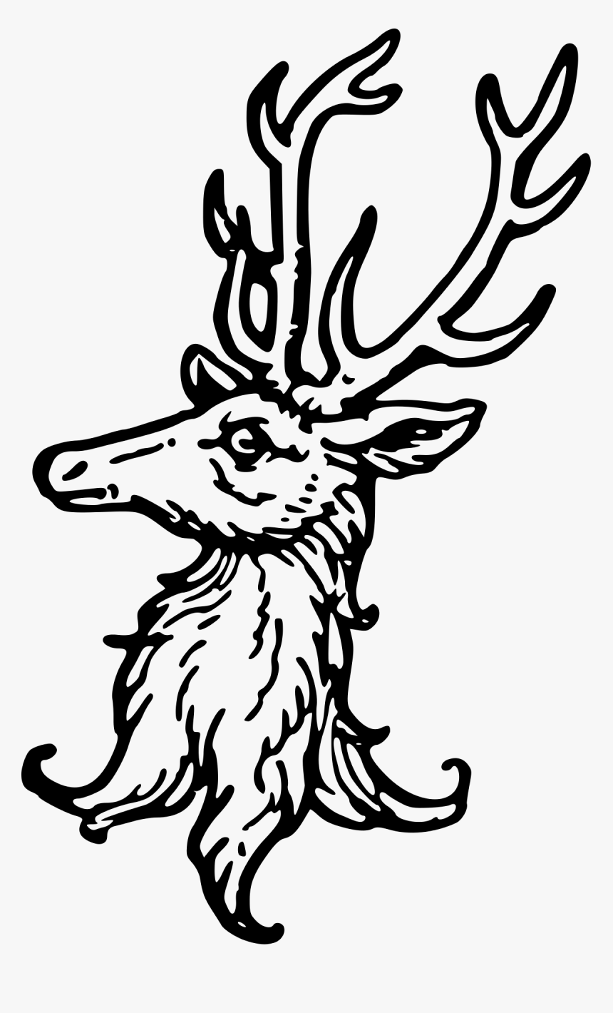 Stag Head Heraldry, HD Png Download , Transparent Png Image - PNGitem