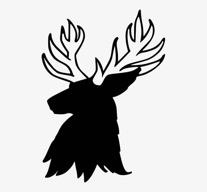 Stag Clipart Antelope - Draw Of Reindeer, HD Png Download