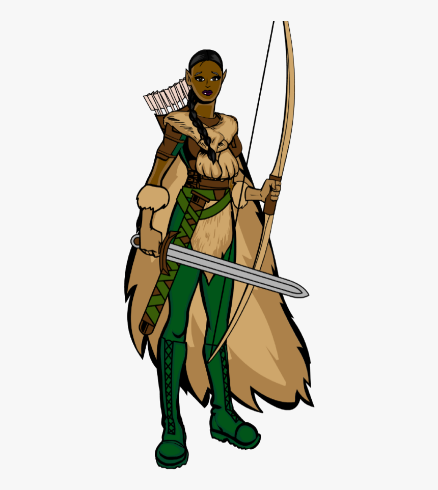 Aldrie The Wood Elf Ranger - Rpg Character Model Png, Transparent Png
