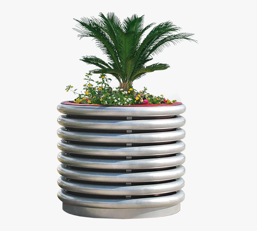 Circular Shaped Flowerpiece Made Of Iron For Urban - Flowerpot, HD Png Download
