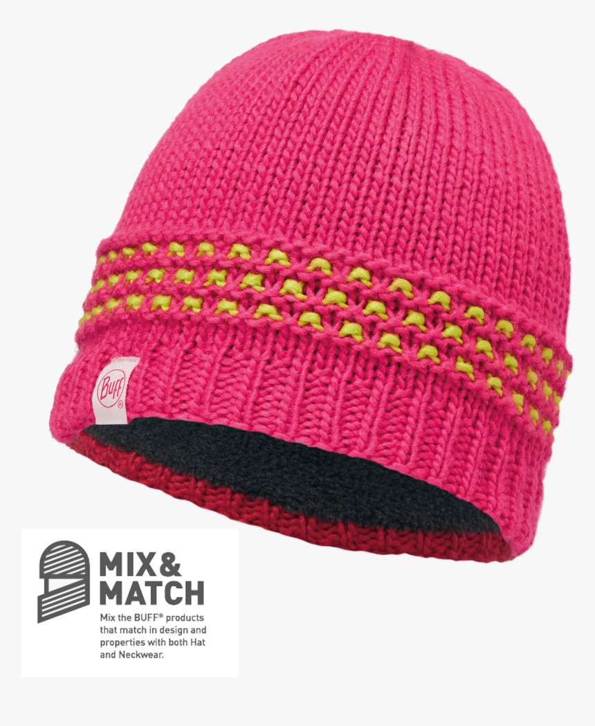 Jambo Pink Azalea/grey Vigore [jnr Knitted Hat - Knit Cap, HD Png Download