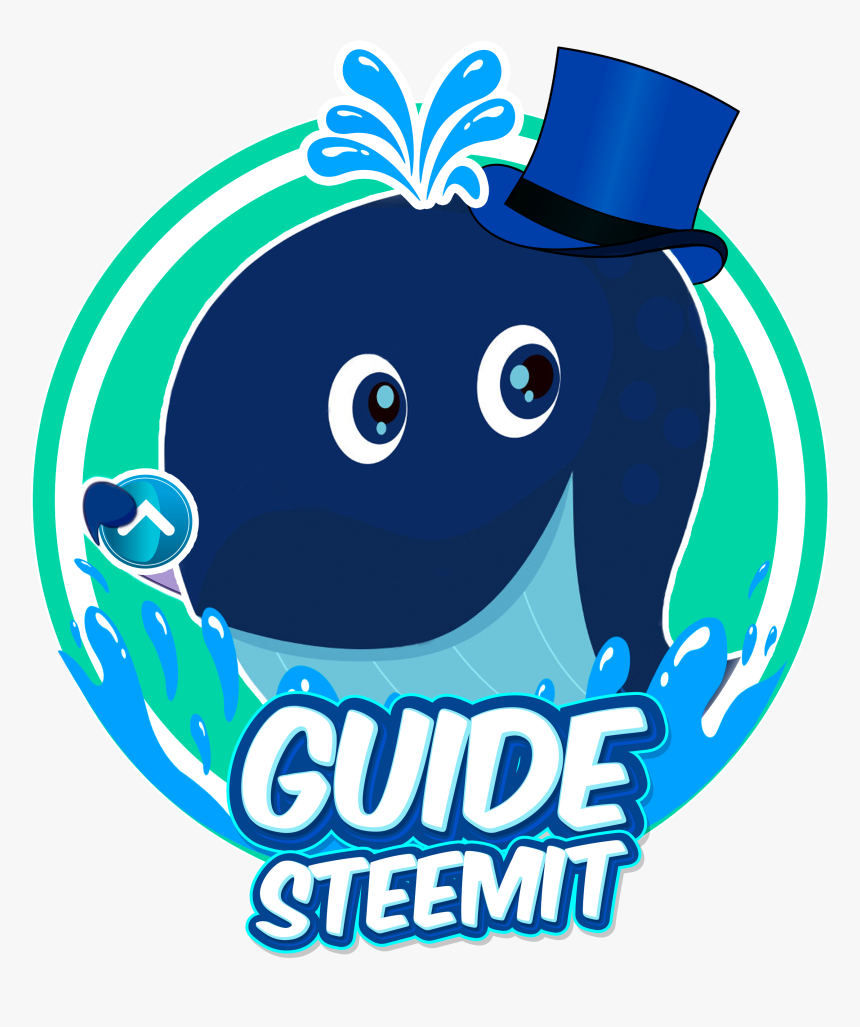 Guide Steemit Whale Con Aleta Y Upvote - Blue Whale Cartoon, HD Png Download