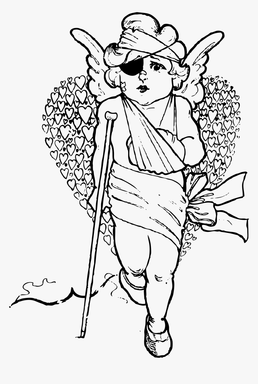 This Free Icons Png Design Of Wounded Cupid - Beating Up Cupid, Transparent Png