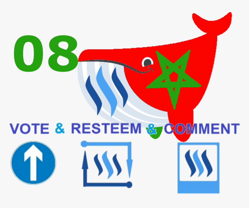 Morwhale Logo Final 08 - Follow Upvote Resteem Steemit, HD Png Download