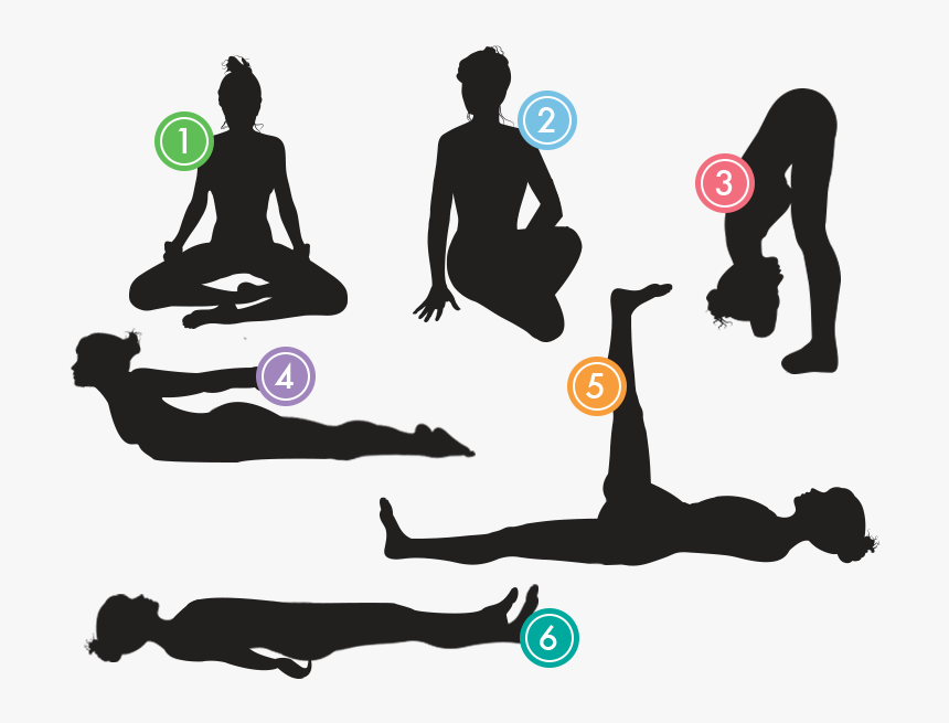 6 Yoga Poses To Do Before Bed - Illustration, HD Png Download