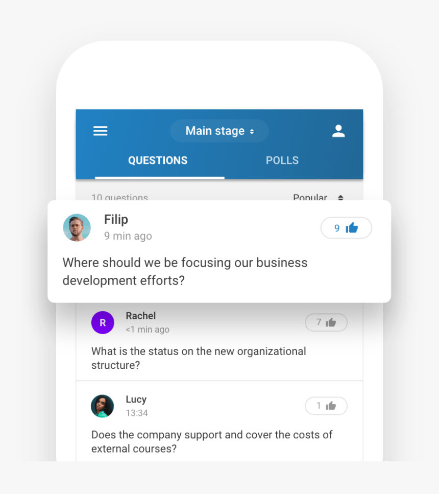 Let The Team Upvote The Topics They Care The Most About - Up Vote On Slido, HD Png Download