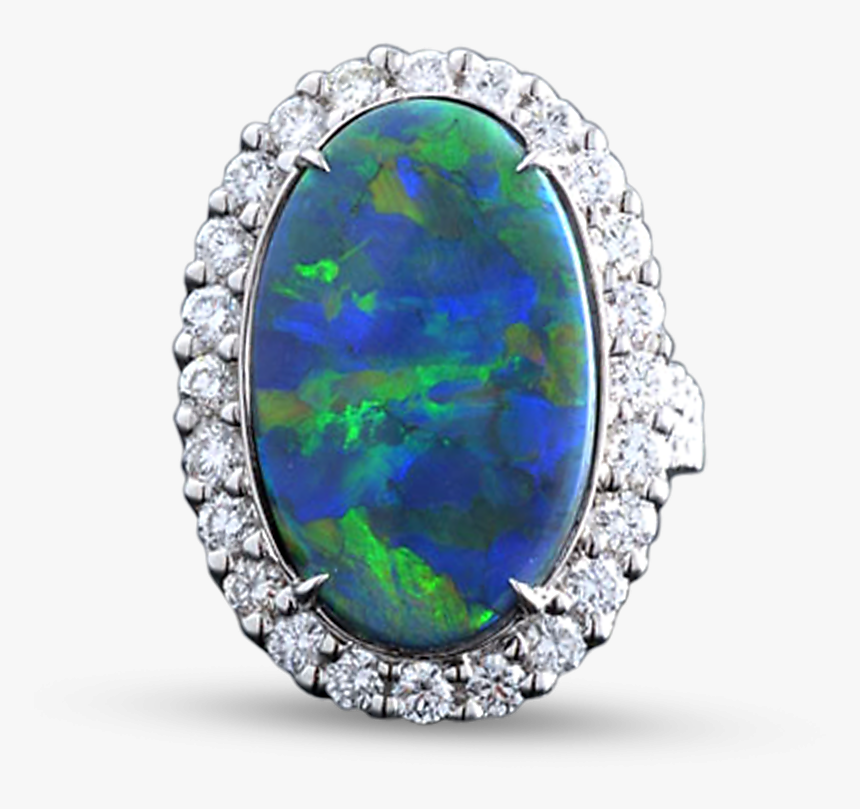 Black Opal Ring, - Opal, HD Png Download