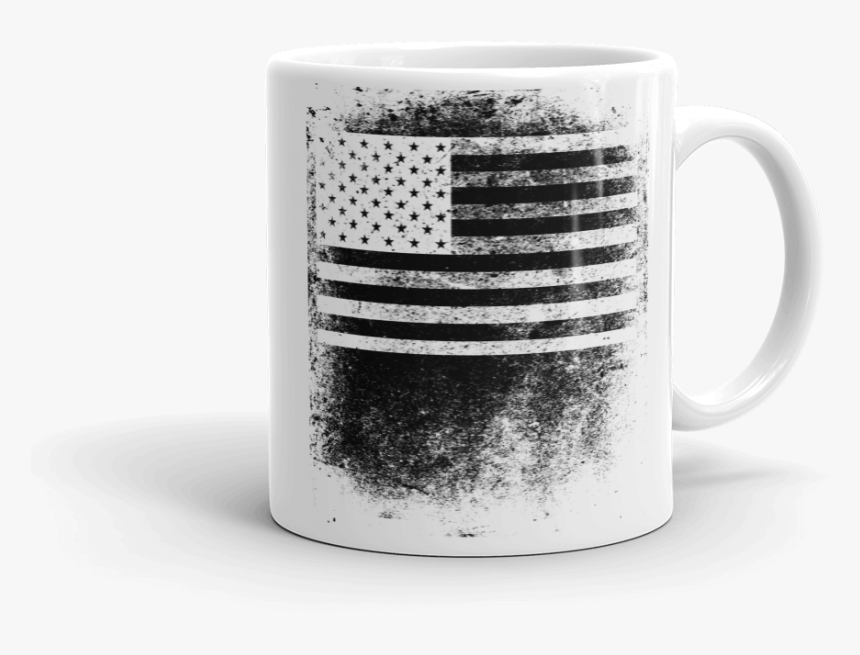 White American Flag Png -coffee Mug With Black And - Flag Of The United States, Transparent Png