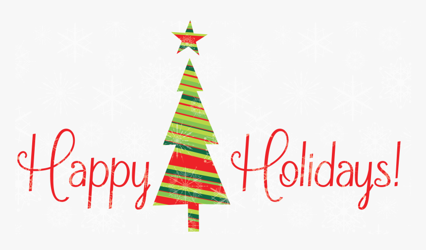 Happy Holidays With Tree Png - Christmas Tree Happy Holidays, Transparent Png