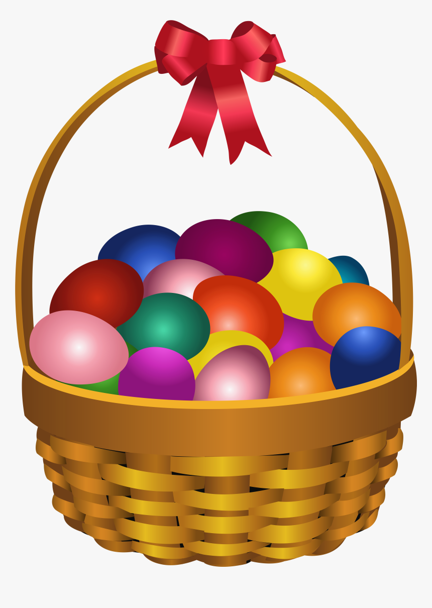 Easter Eggs In A Basket - Fruit Basket Clip Art, HD Png Download