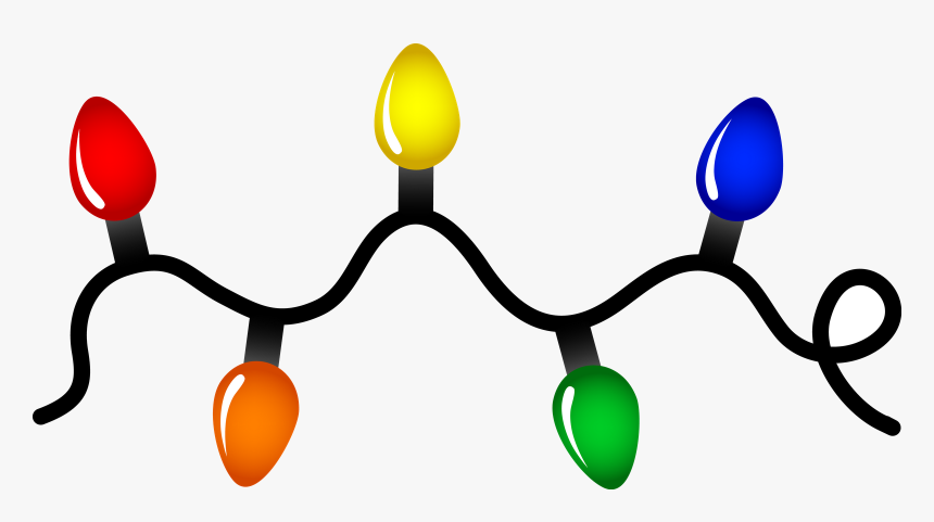 Holiday Happy Holidays Clip Art Image Transparent Png - Christmas Lights On A String, Png Download