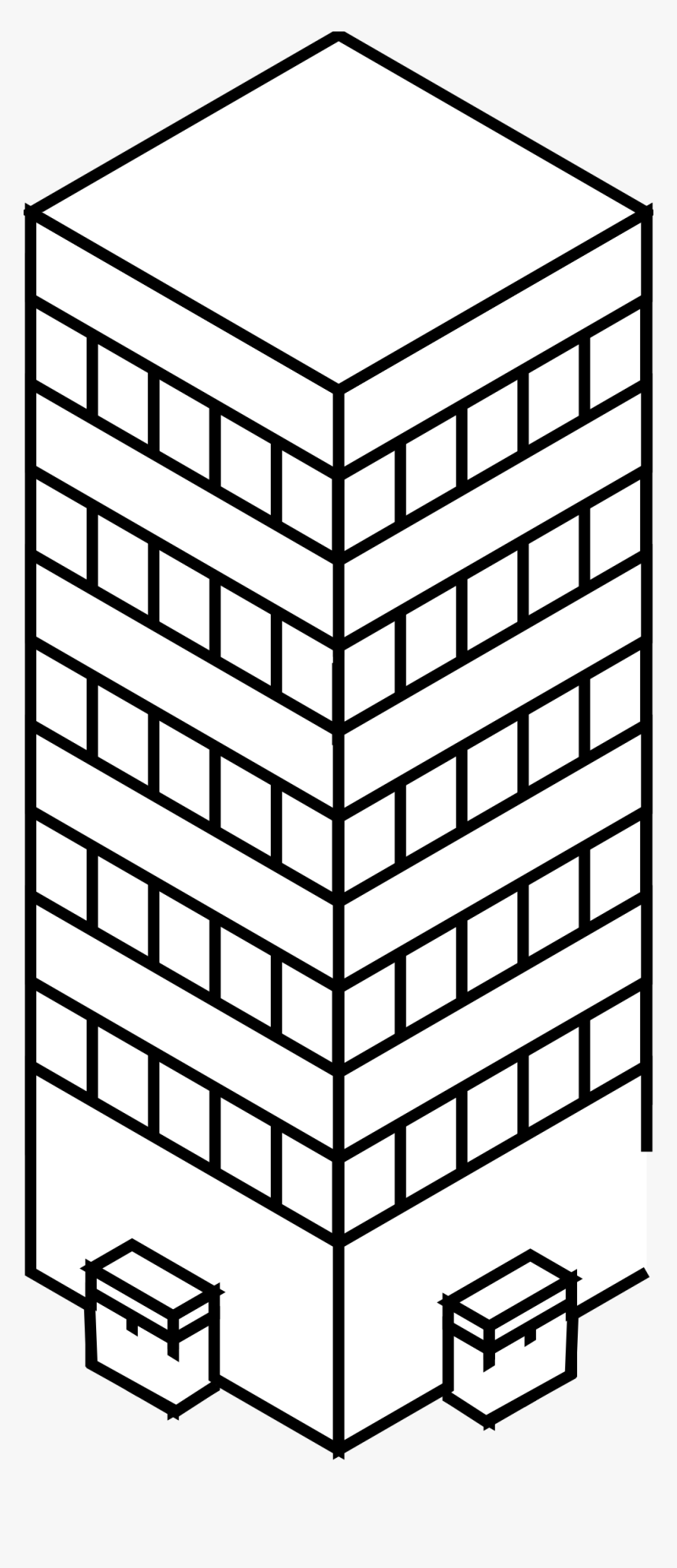 Building Clipart Black And White, HD Png Download