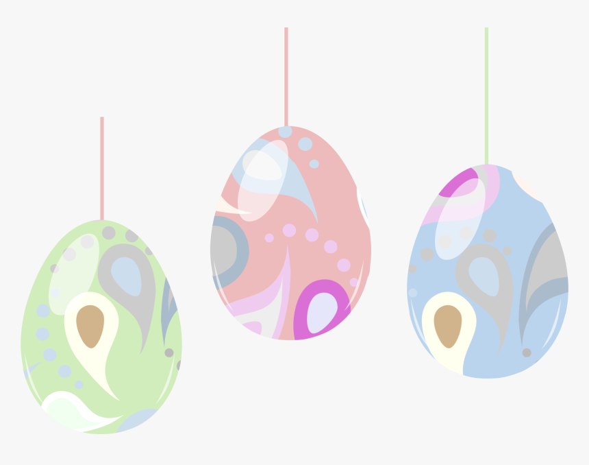 Circle,easter Bunny,easter Egg - Clip Art Hanging Easter Egg Png, Transparent Png