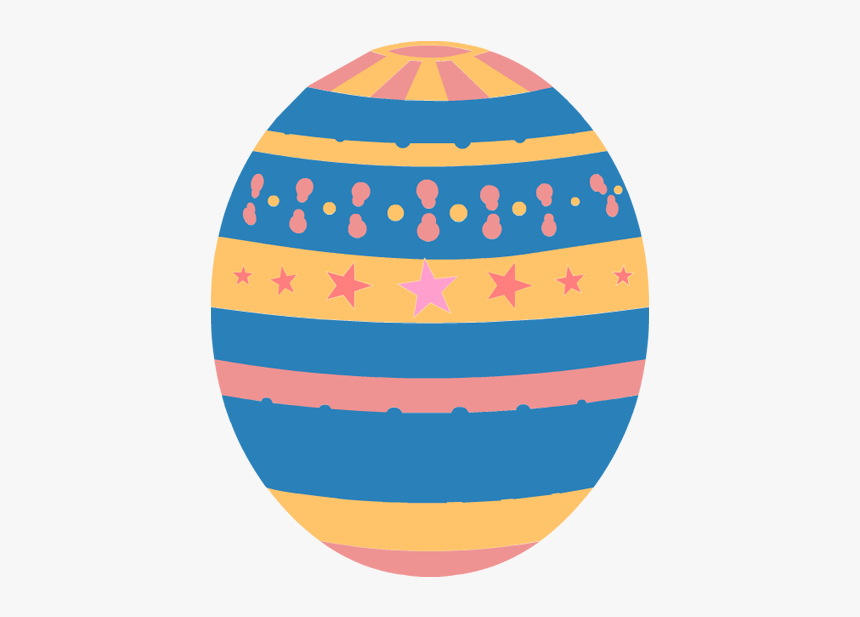 Easter Eggs Clip Art 3 Image - Easter Egg Art Orange And Blue, HD Png Download