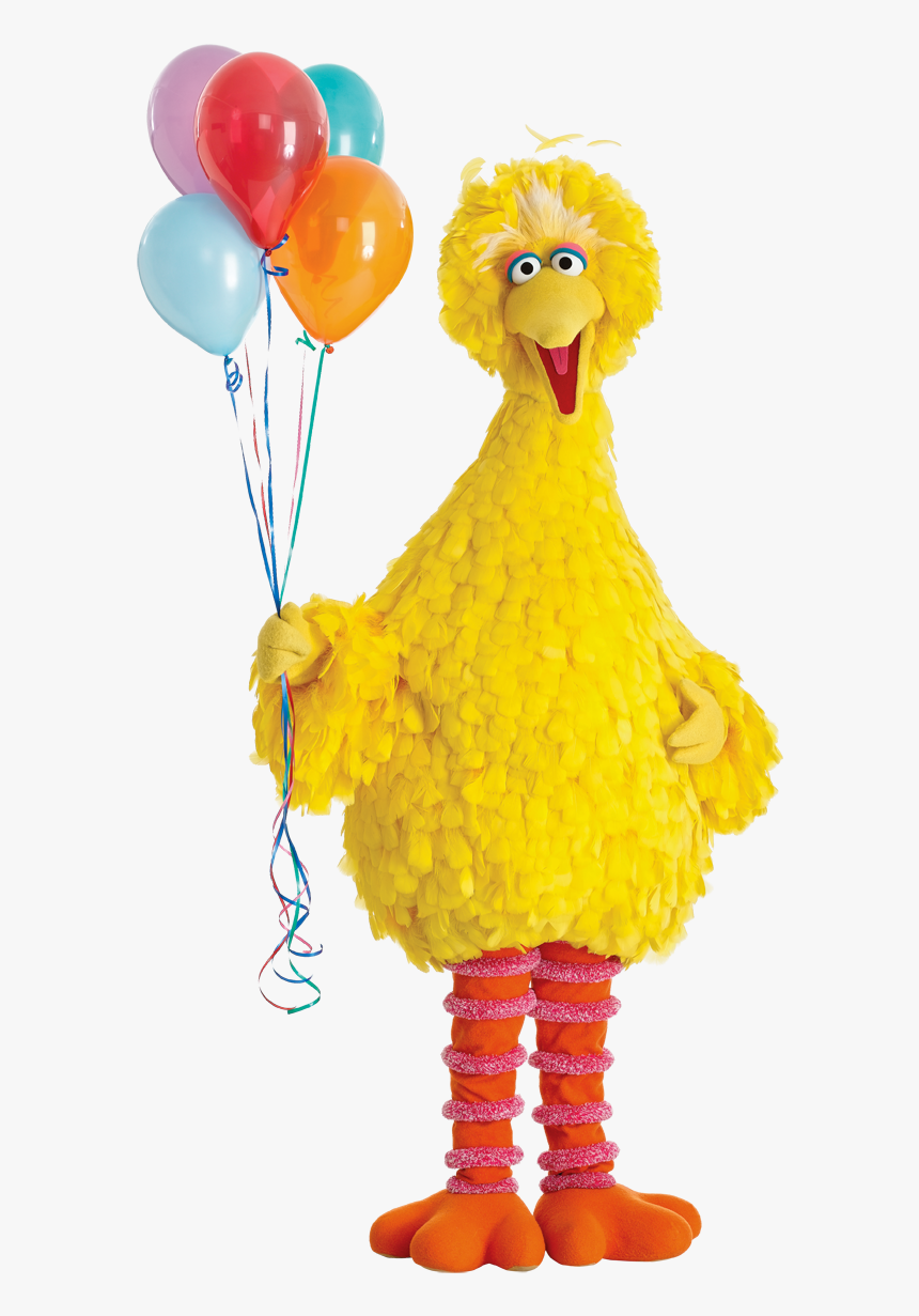 Big Bird With Balloons, HD Png Download