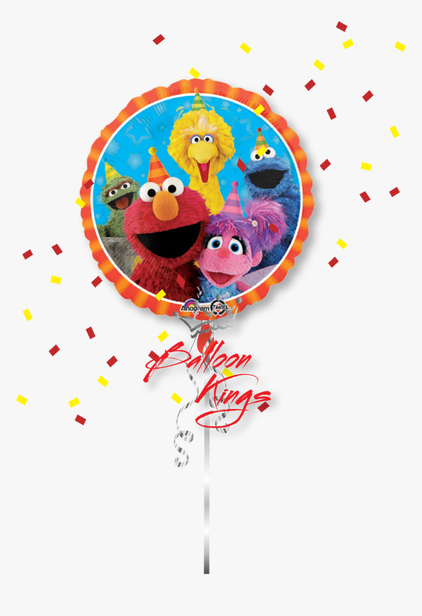Sesame Street Group - Sesame Street Balloon, HD Png Download