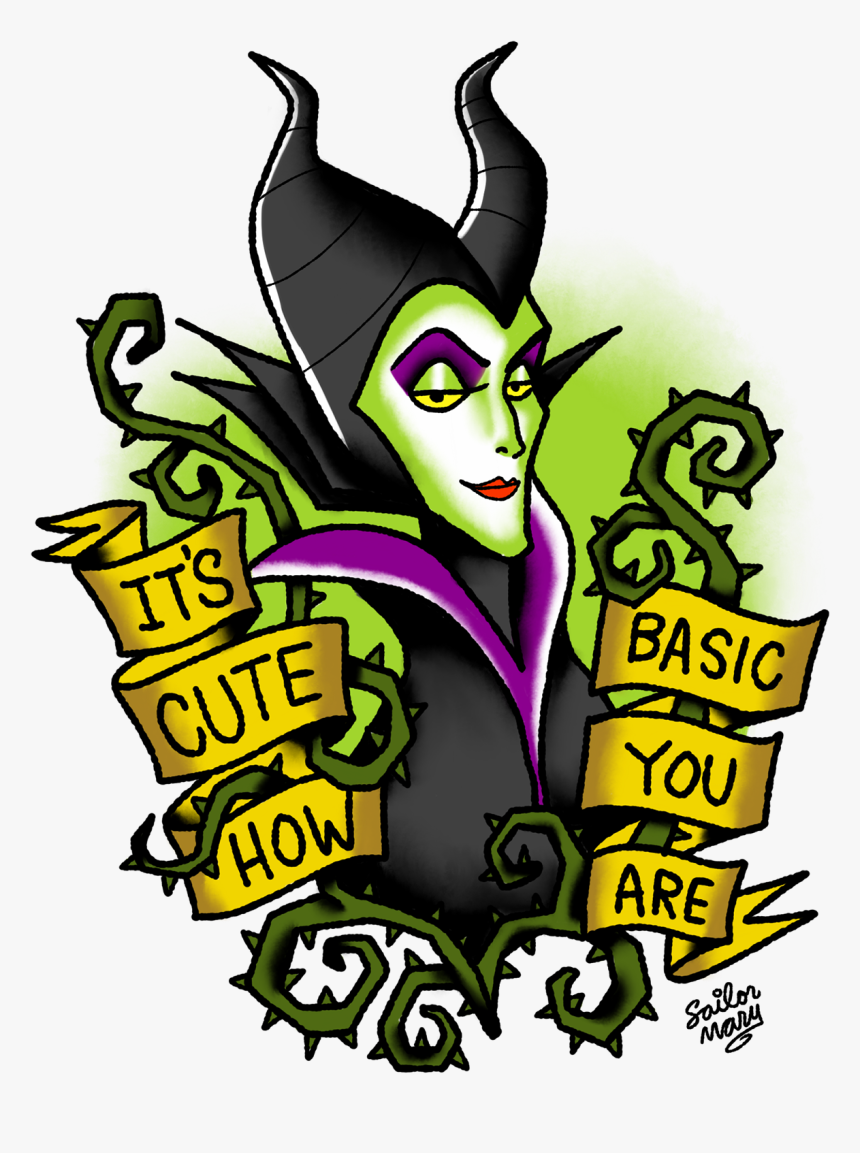 Disney Villain Tattoo Flash On Behance - Disney Villains Tattoo Art, HD Png Download