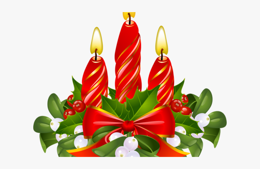 Christmas Candle Clipart Png Transparent Png , Png - Christmas Candle Clipart Png, Png Download